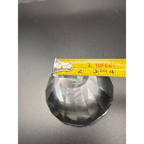Faceted Crystal Paperweight Display Gemstone 2.5" Diameter 1.25 High - Picture 7 of 7